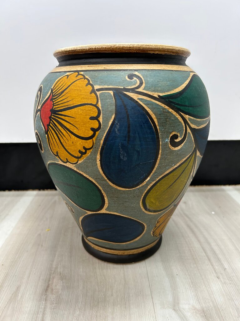 Hand-Painted Thai Ceramic Urn Vase