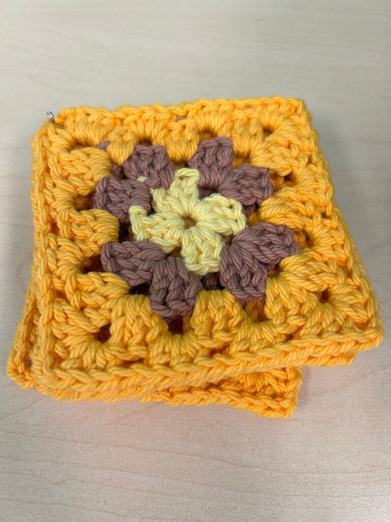 Handmade Granny Square Crochet Coasters