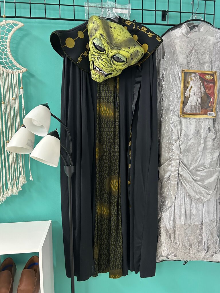 Grand High Alien Costume- Robe, Cape, Mask, Collar, Hands