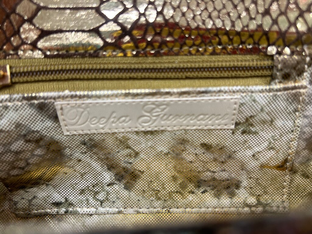 Deepa Gurnani Hand-Beaded Geometric Clutch