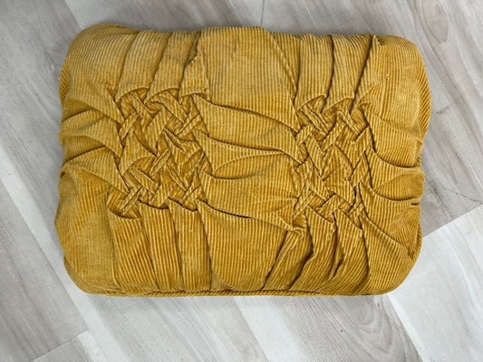 Vintage Yellow Corduroy Pillow