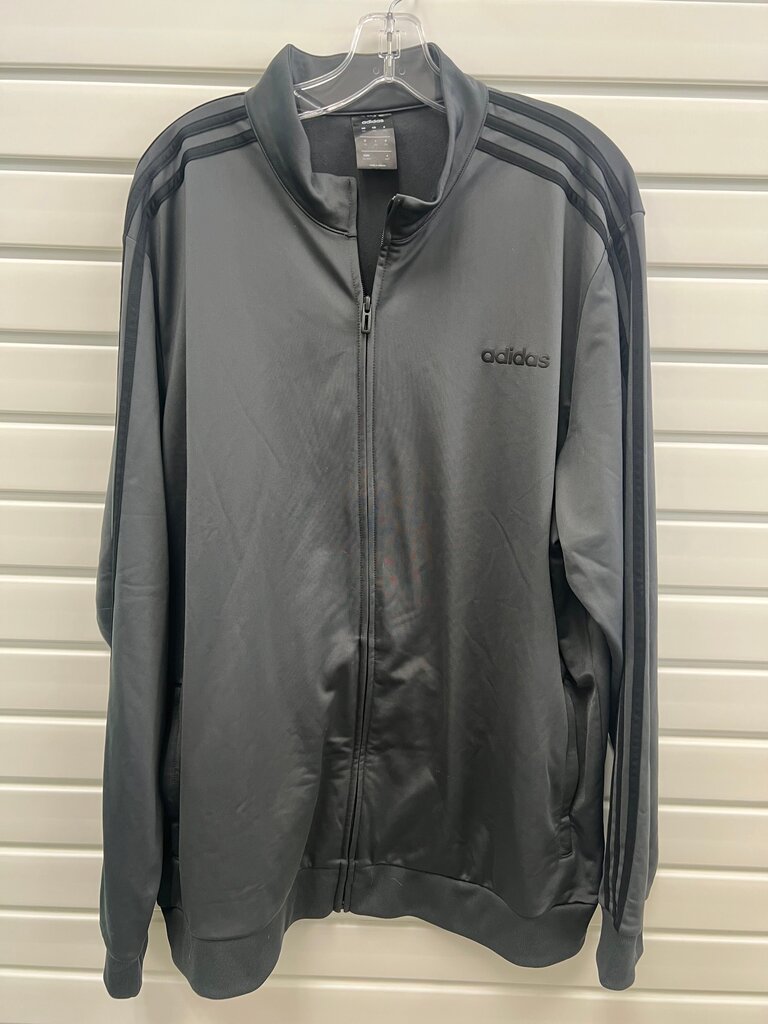 Adidas Men's Dark Gray Zip-Up Jacket