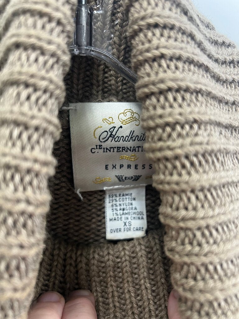 Express Women's Brown Knit Sweater
