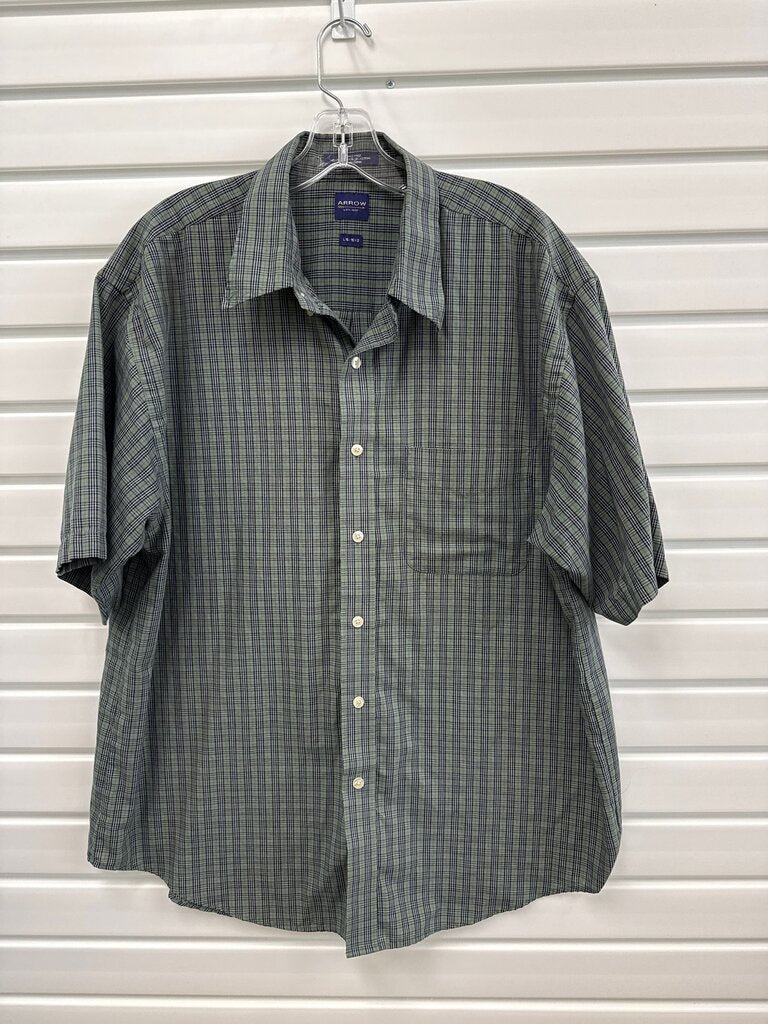 Arrow Green Plaid Button-Up Shirt