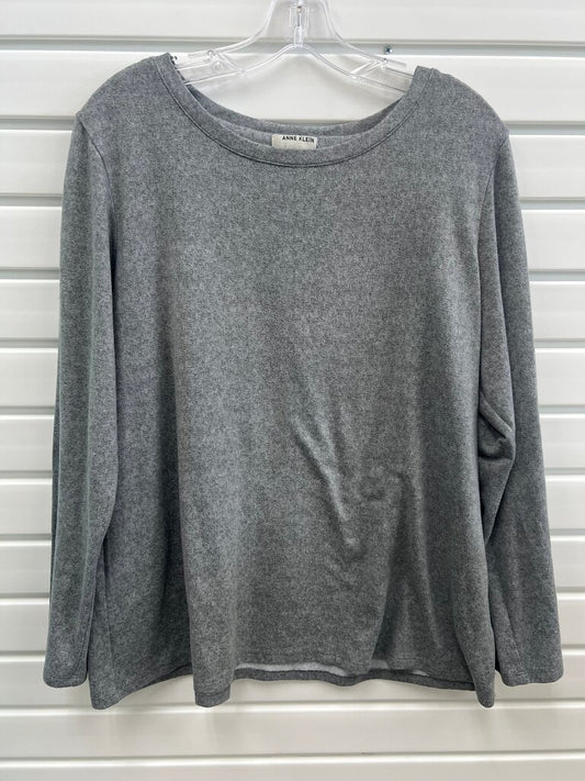 Anne Klein Women's XL Long Sleeve Gray Top