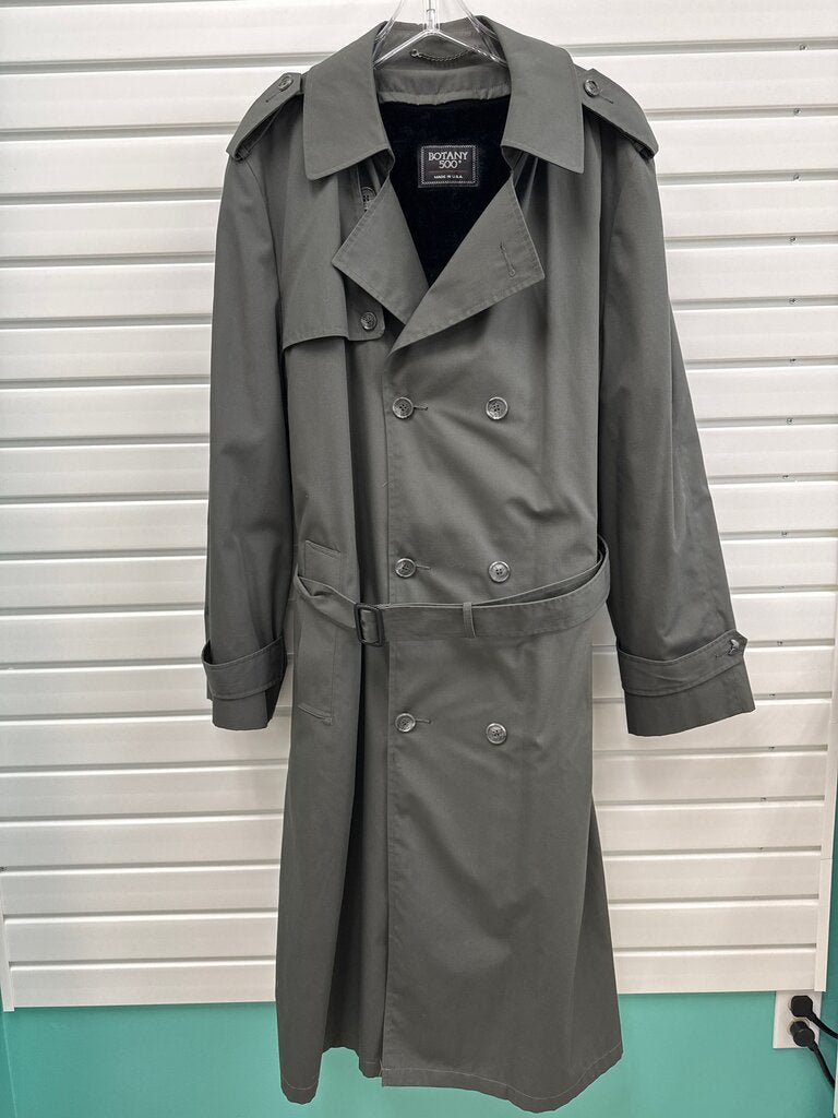 BOTANY 500 Men's Grey Trench Coat