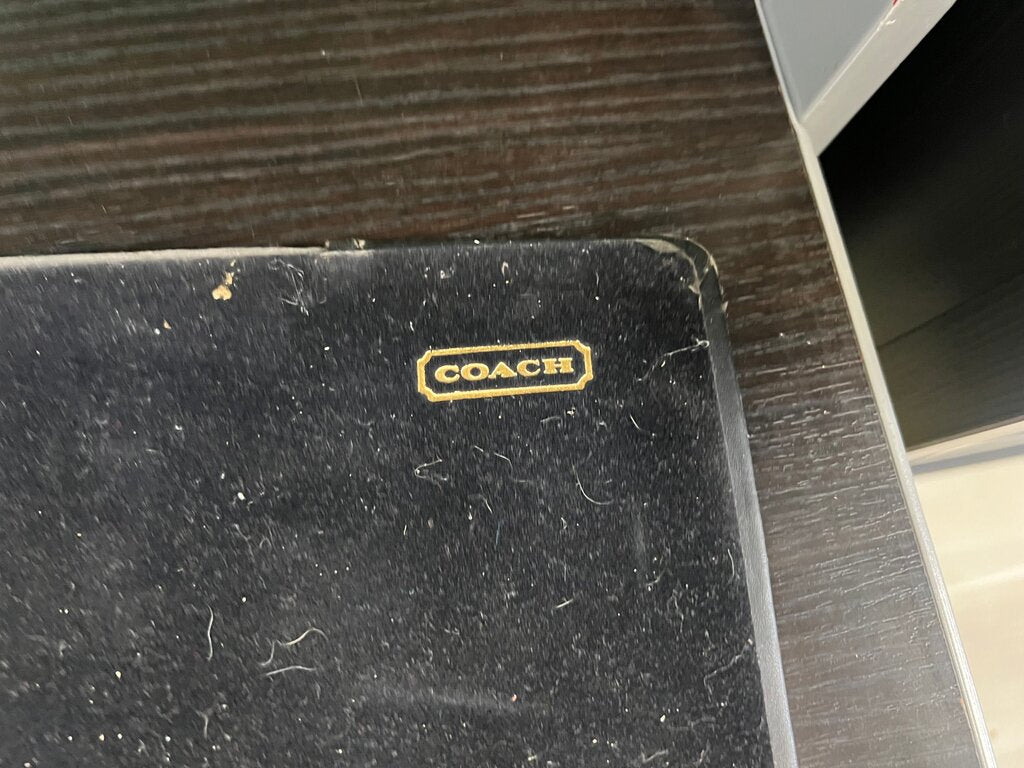 Coach Black Leather Desk Pad