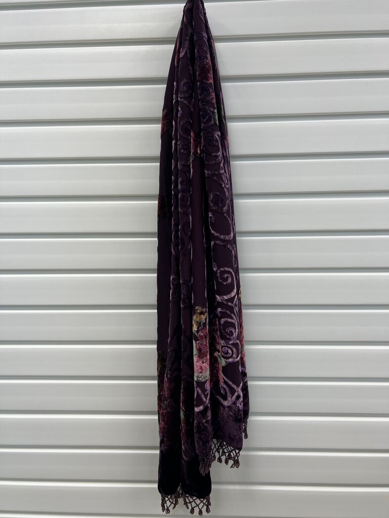 Purple Lord & Taylor Velvet Scarf NWT