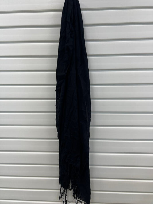 Black Lightweight Scarf with Fringe NWT