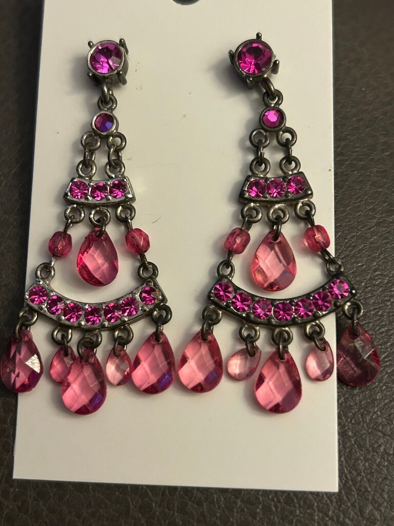 Charming Pink Chandelier Earrings