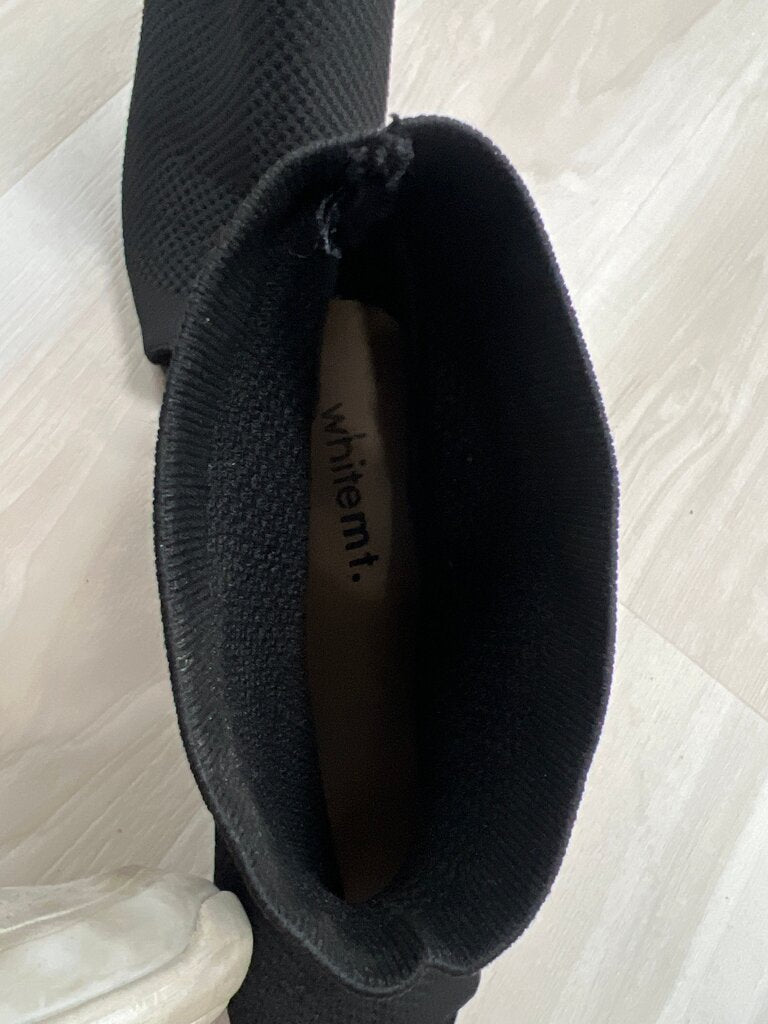 Black Open-Toe Heeled Booties