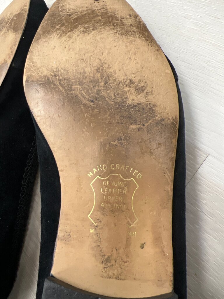 Women's Black Suede Flats