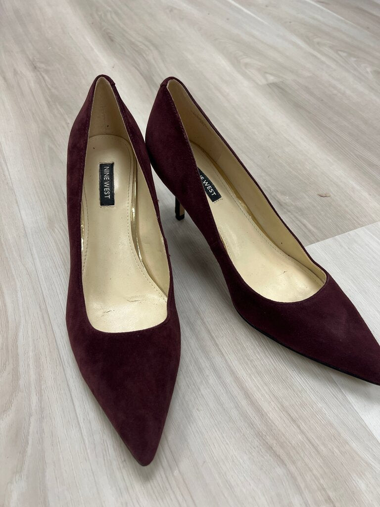 Nine West Burgundy Suede High Heels