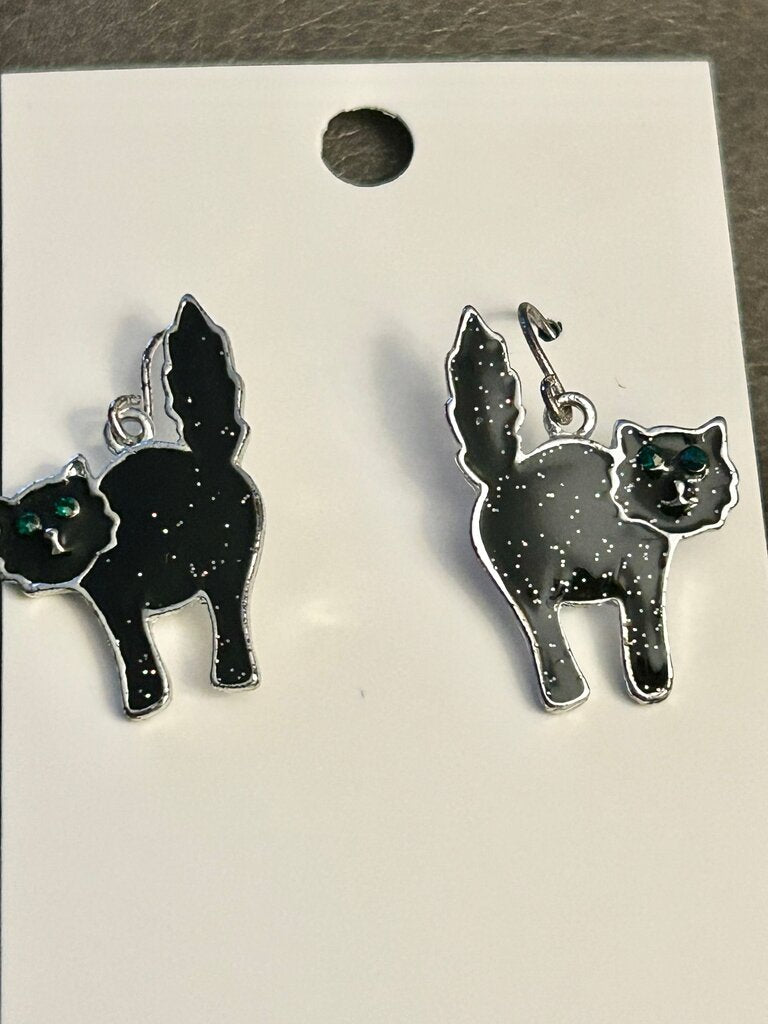 Black Cat Earrings