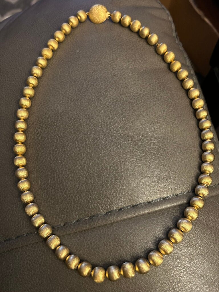 Monet Vintage Gold Beaded Necklace