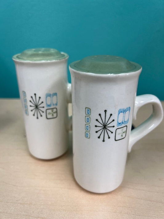 Vintage Taylor Smith & Taylor Cathay Retro Starburst Salt & Pepper Shakers