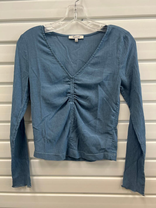 Madewell Long Sleeve Blue Top