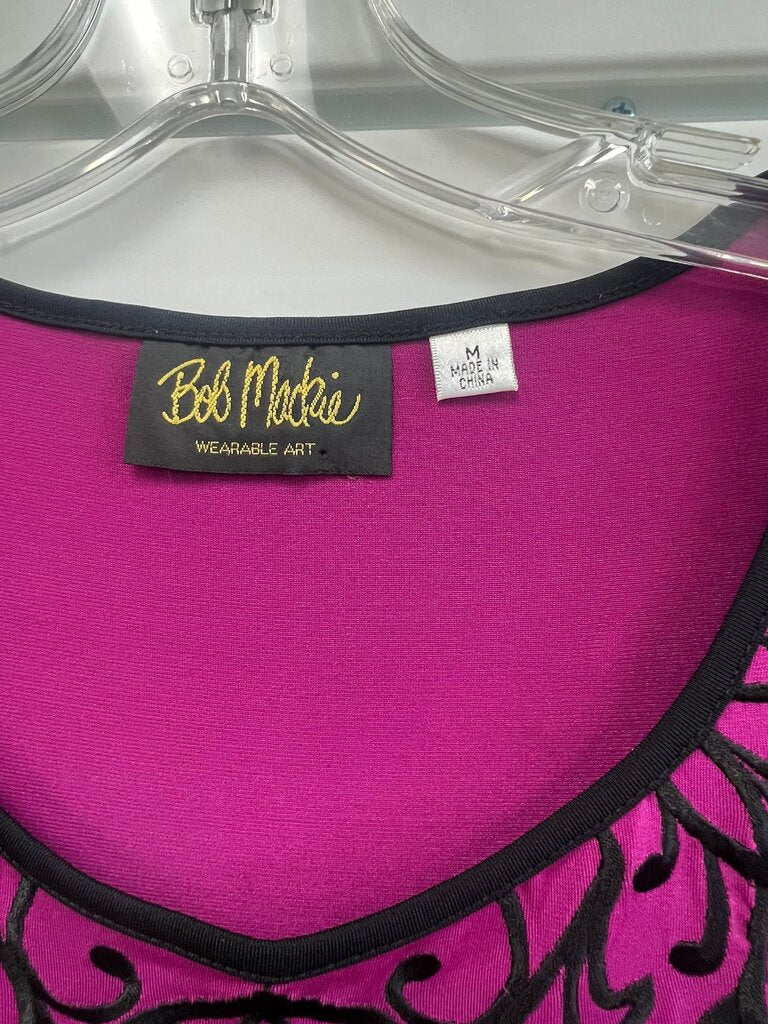 Bob Mackie Purple Dress with Black Embroidery