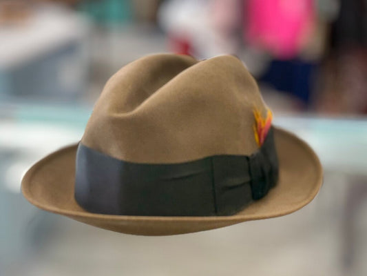 Brooks Brother's brown felt fedora size 7
