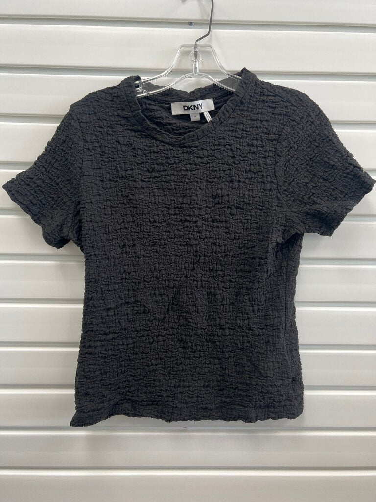 DKNY Crinkled Short Sleeve Top