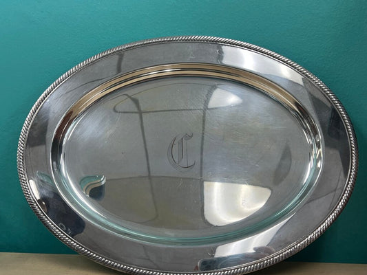 Silver Castleton Silverplate Oval Serving Tray