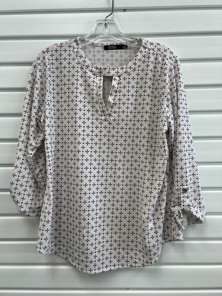 CURE. Women's Long Sleeve Top with Geometric Pattern