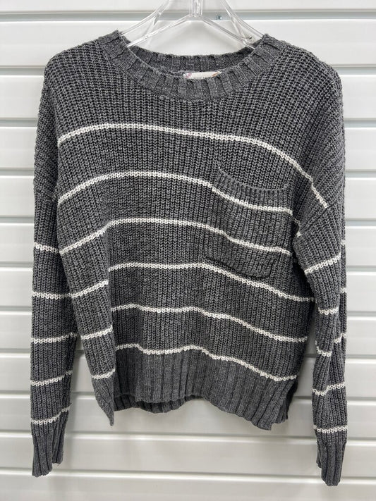 Pink Rose Striped Knit Sweater
