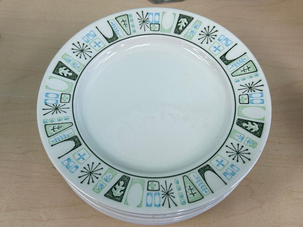 Atomic-Pattern Cocktail Plate Set (9)