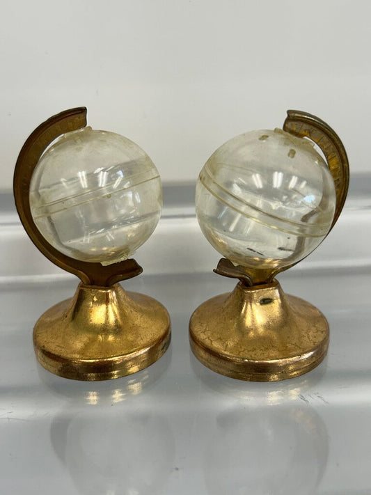 Vintage Mid-Century Spinning Globe Salt & Pepper Shakers