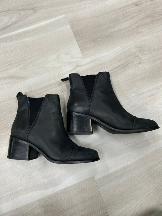 TOMS Black Heeled Ankle Boots