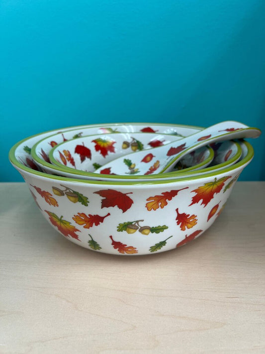 Autumn Leaves Nesting Bowls Set
