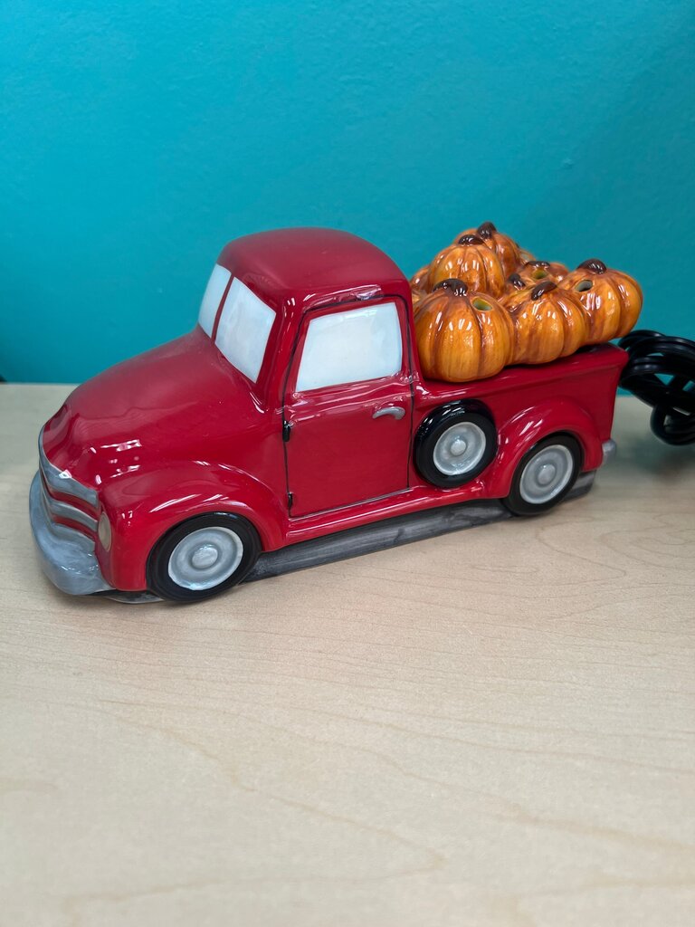 Scentsy Red Truck with Pumpkins Wax Warmer