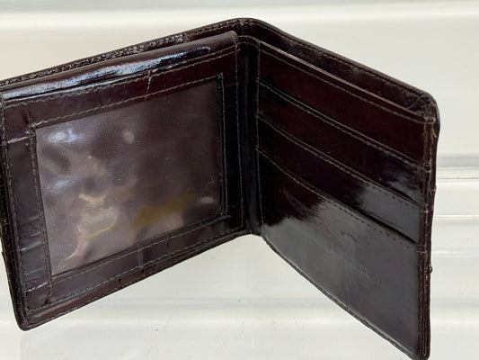 Vintage Brown Korean-made Eel-skin Wallet