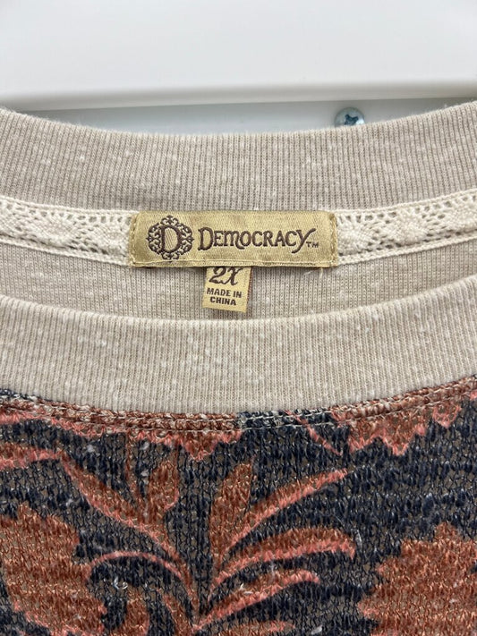 Democracy Women's Long Sleeve Patterned Top