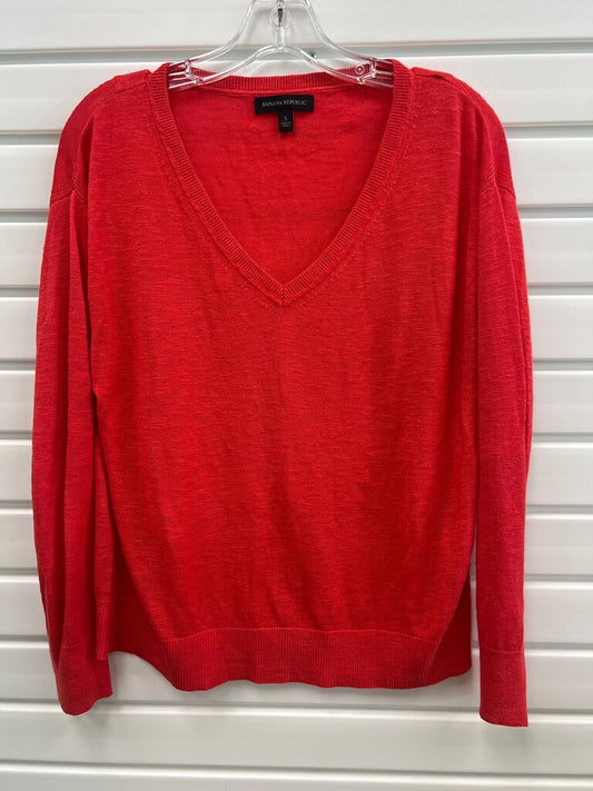 Banana Republic Red V-Neck Sweater