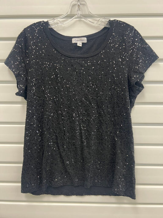 Calvin Klein Black Sequin Top
