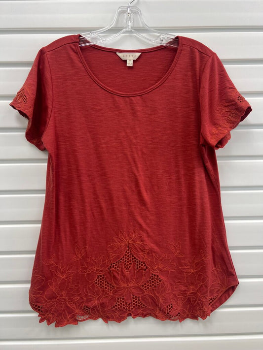 Adiva Women's Embroidered Red Top