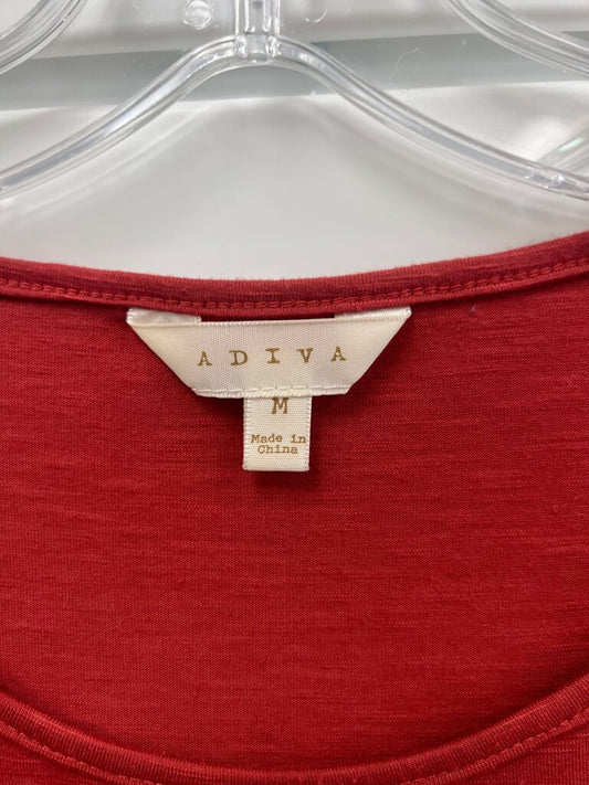 Adiva Women's Embroidered Red Top