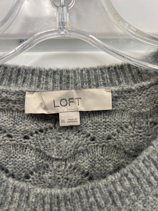 LOFT Women's Gray Knit Sweater