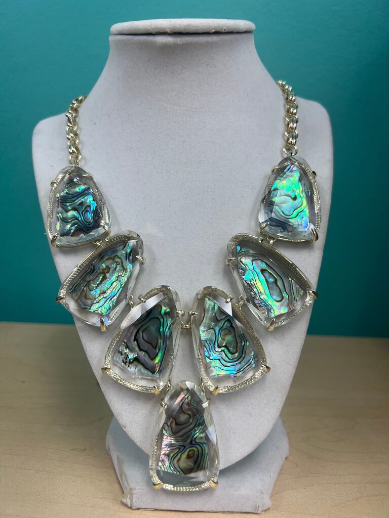 Kendra Scott Harlow Statement Necklace, Suspended Abalone