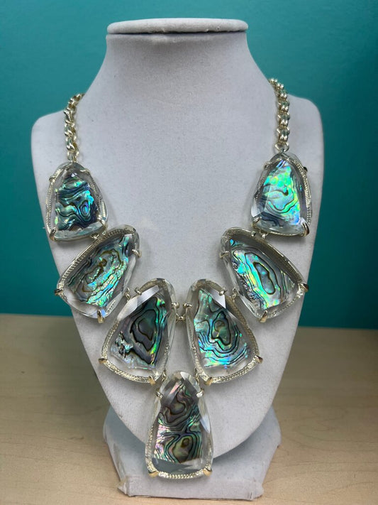 Kendra Scott Harlow Statement Necklace, Suspended Abalone
