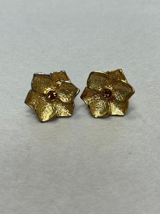 Gold Flower Earrings
