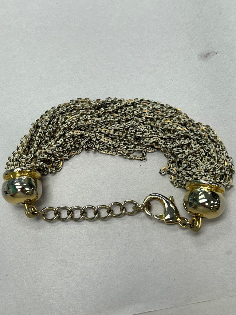 Gold and Silver Chain Bracelet