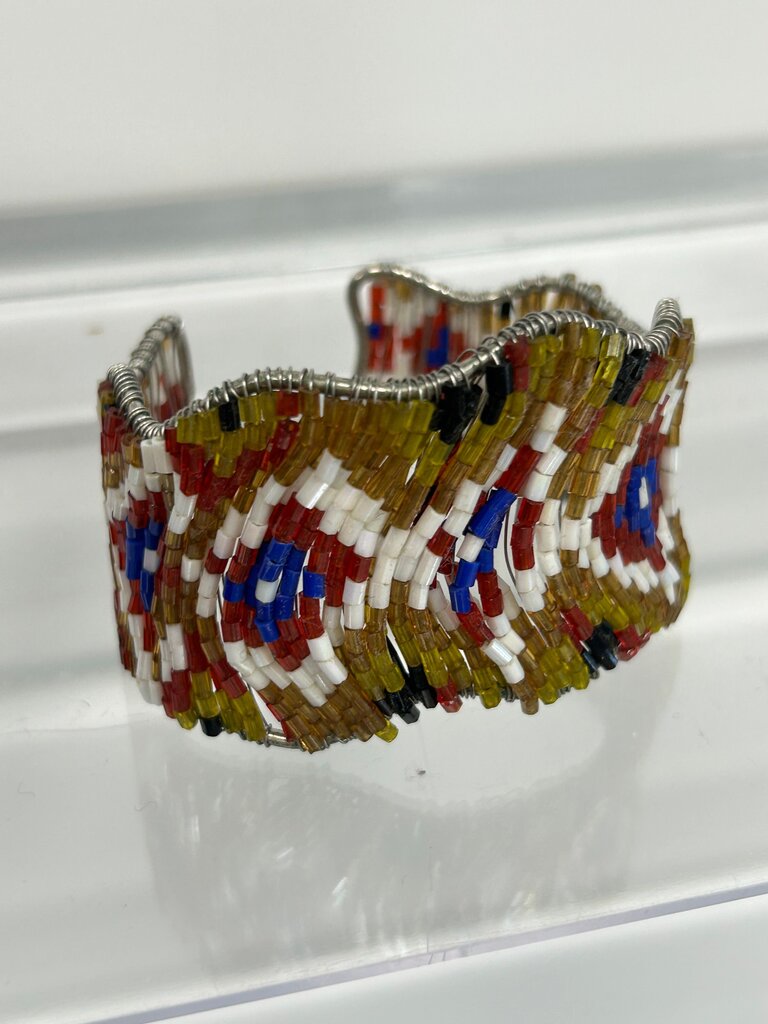 African Beaded Cuff Bracelet