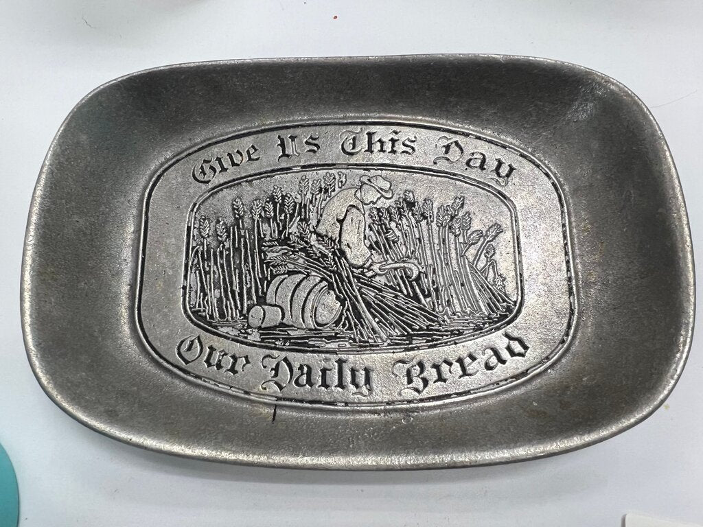 Vintage Silver Plate Engraved Dish
