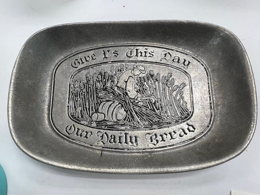 Vintage Silver Plate Engraved Dish