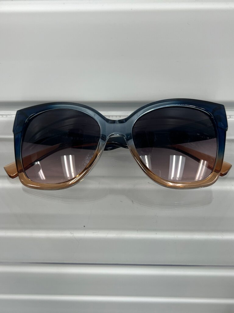 Martha Stewart Oversized Square Sunglasses – Navy Tan Ombré Frame