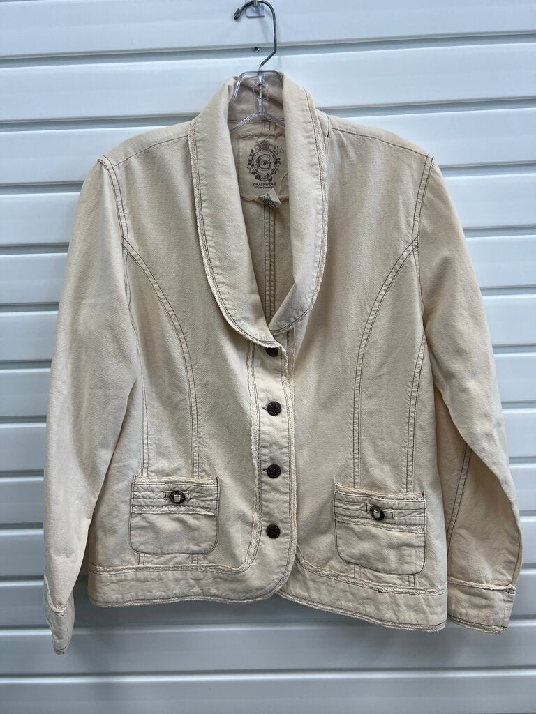 Cream Lightweight Cotton Linen Jacket
