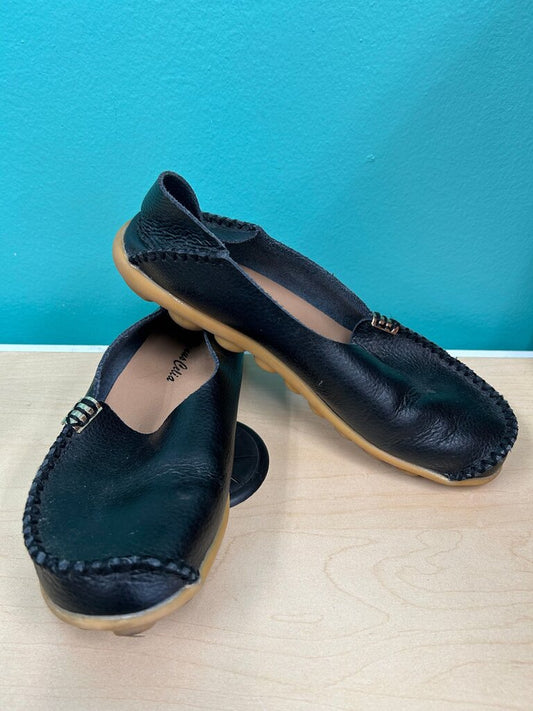 Venus Celia Black Leather Shoes