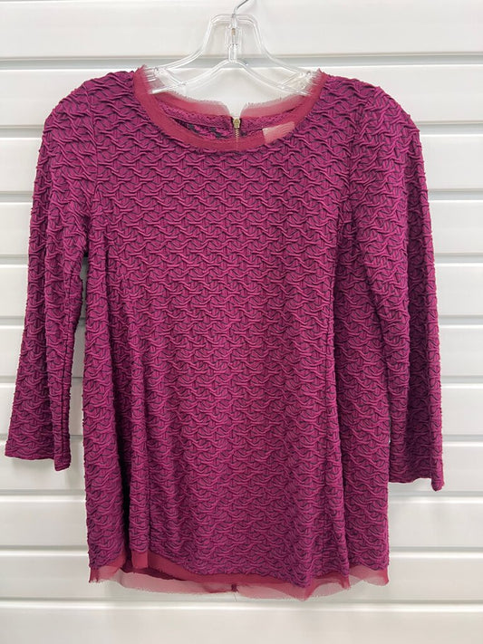 Anthropologie Wine/Burgundy Textured Top